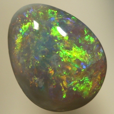 SOLID SEMI BLACK OPAL Golden fire, greens and orange